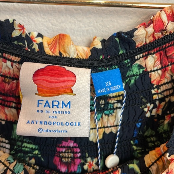 NWT FARM Rio x Anthropologie Sasha Off The Shoulder Dress Size XS - Picture 7 of 10